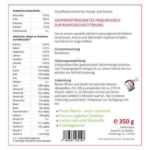Easy Barf Rinderherzen – Ansicht 3