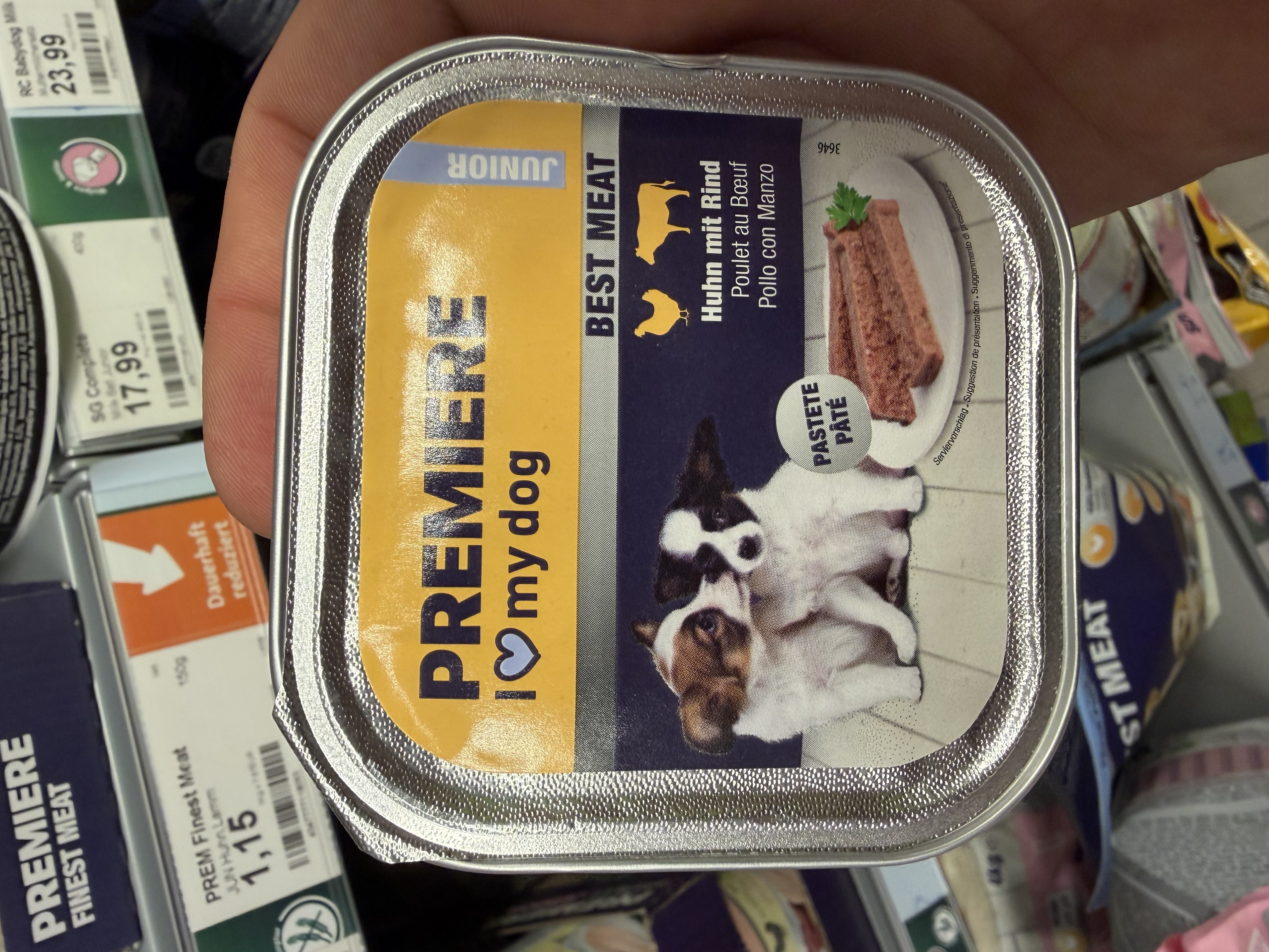 PREMIERE PREMIERE I love my dog Best Meat Junior Huhn mit Rind (Pastete)